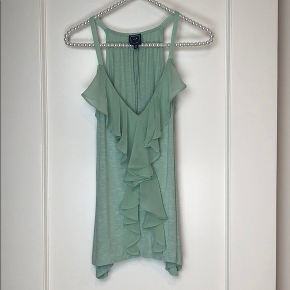 Anthropologie Tops - Anthropologie One September Mint Chiffon Tank Top
